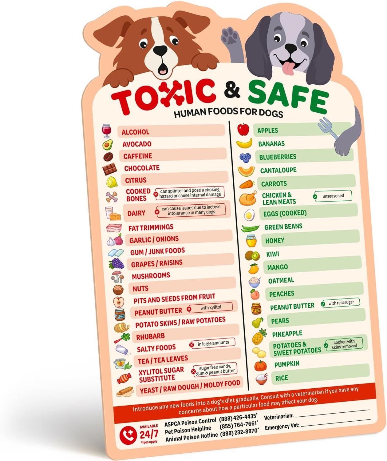 Surprising Showdown: Interactive Food List, Portable Fridge Chart, Eye-Catching Safety Design, Dual-Purpose Emergency Magnet, Compact New Puppy Essentials... Pet Safety Supplies?