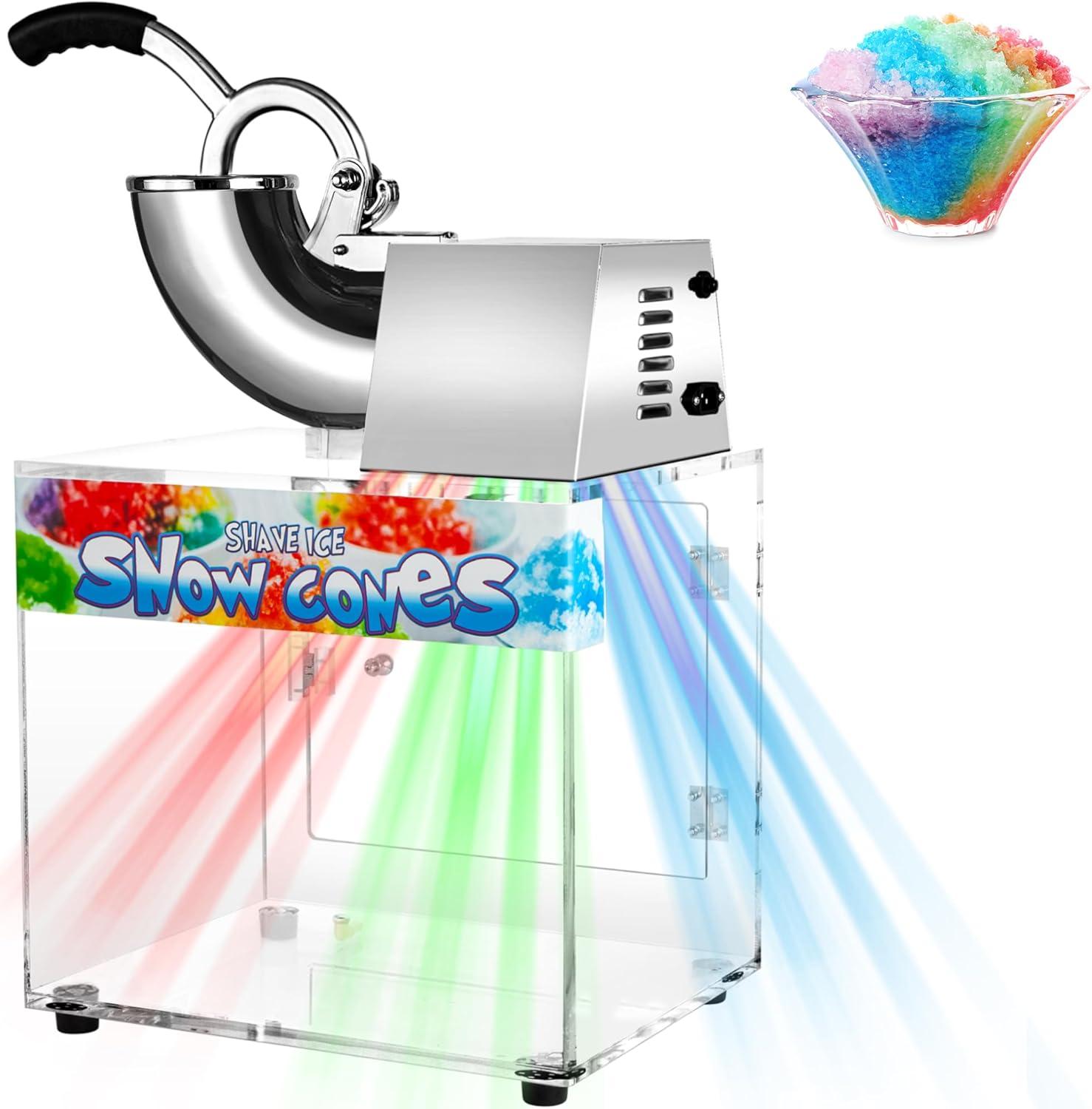 VNN Snow Cone vs. Versus 48L Shaved Ice Machine: Tested Traits, Event Power