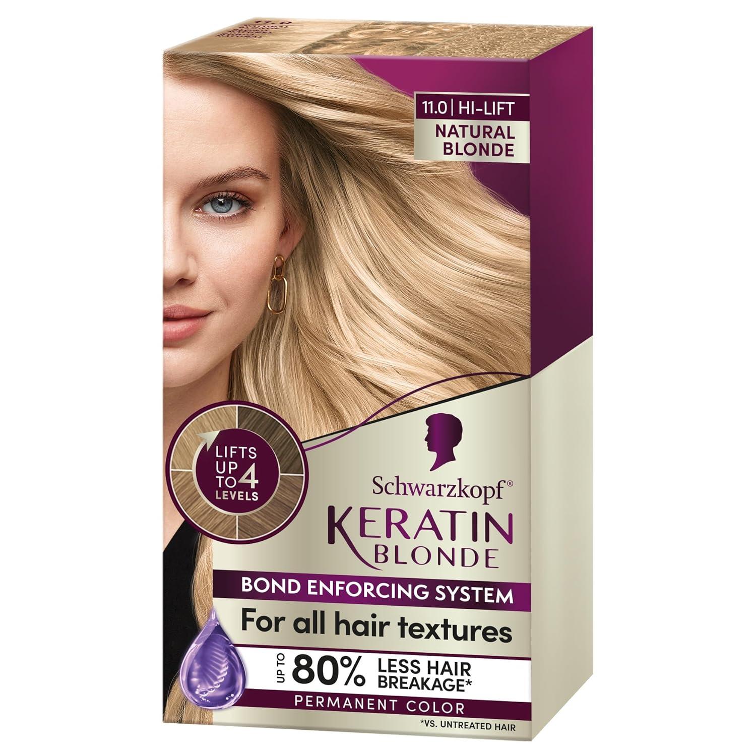 Keratin Blonde vs. Natural: Tested Hair Color - Up to 4 Levels Lightened