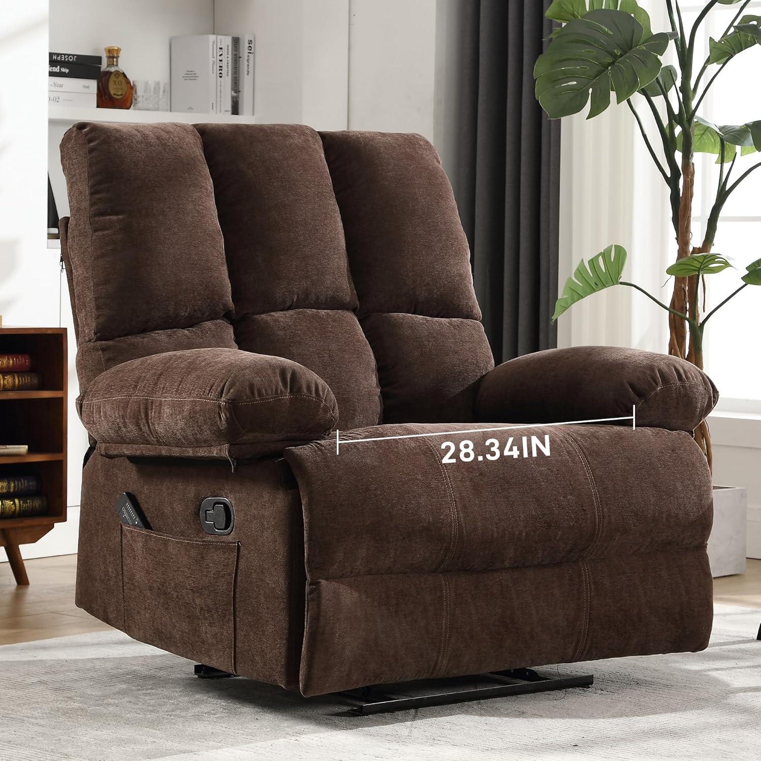 Testing Plus Size Recliner: 350-Lb, Pocketed Massage vs Comfortable Fabric... Surprising Insights for Big Seating Needs