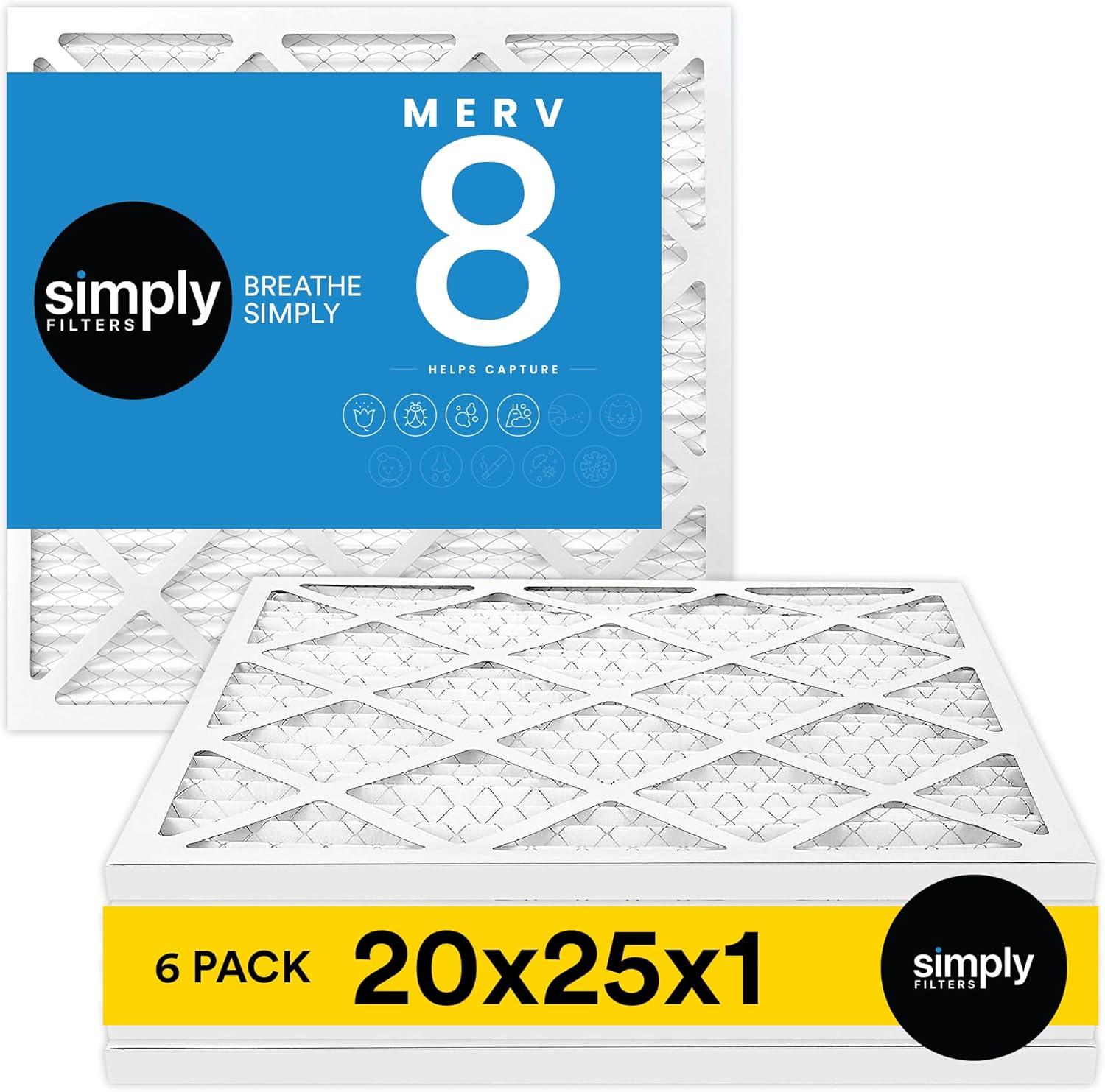 Simply 20x25x1 AC Filter Compared: Tested Allergy Relief...Pet-Friendly & Efficient Home Use