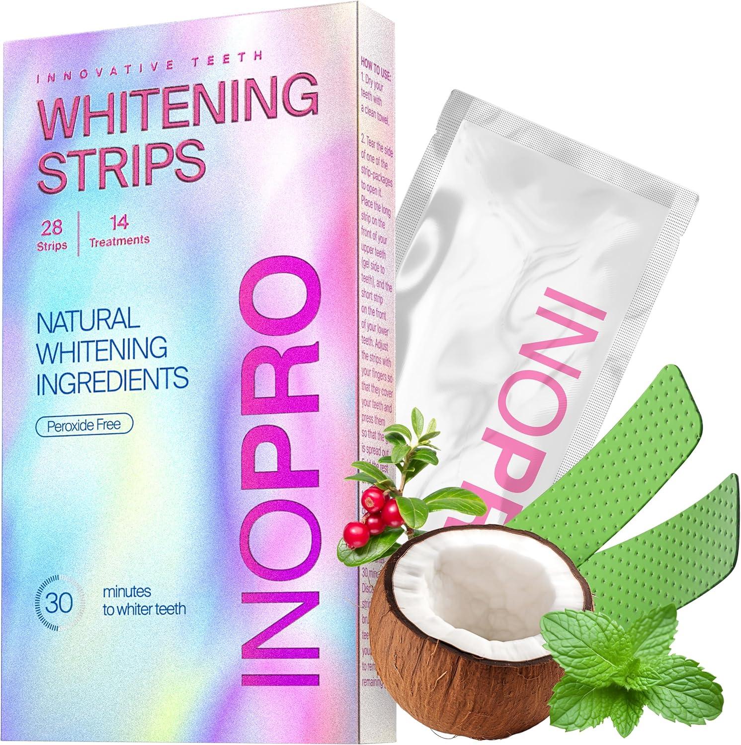 Whitening Strips Versus Trends: Safe Peroxide-Free Glow... (28 Strips)