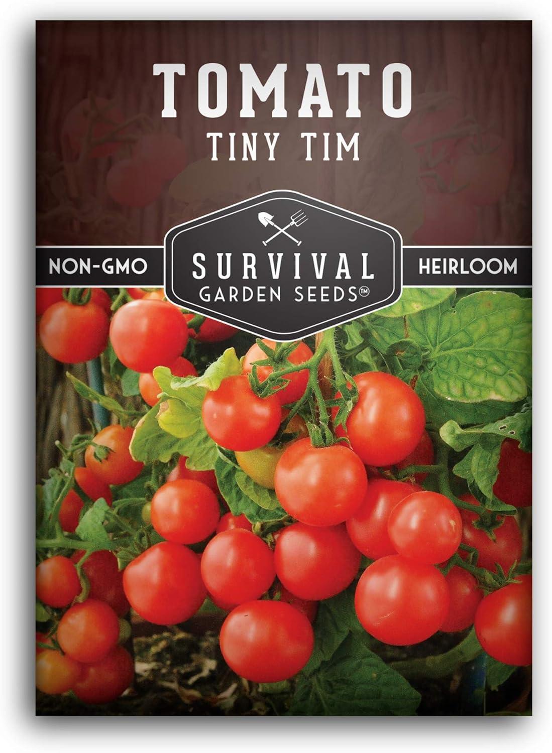 Tiny Tim Tomato vs Heirloom Secrets - Non-GMO Survival Garden Tested...Grow Easy!