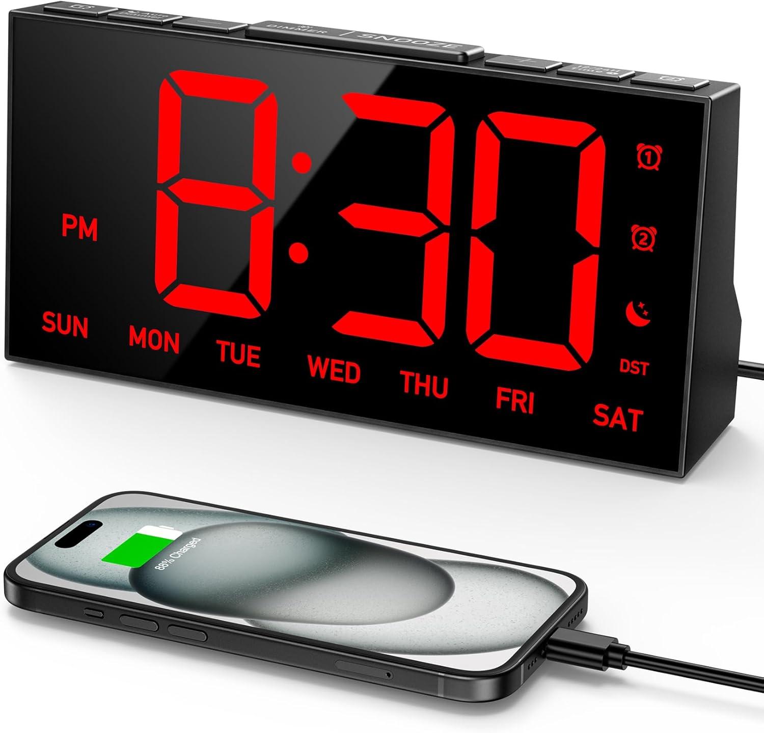 GOLOZA Alarm Clock: Surprising 4-Level Brightness & Dual Alarms for Home Tech