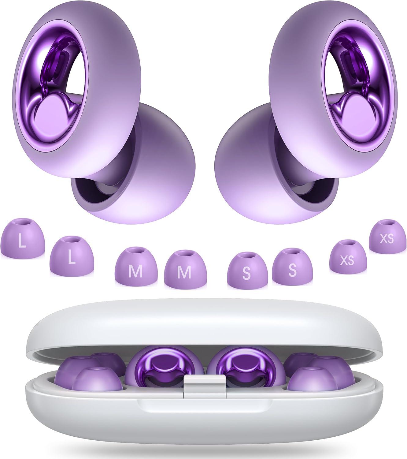 Tested: Sleep Noise vs. 45dB Reusable (8 Tips) Ear Plugs (Violet)