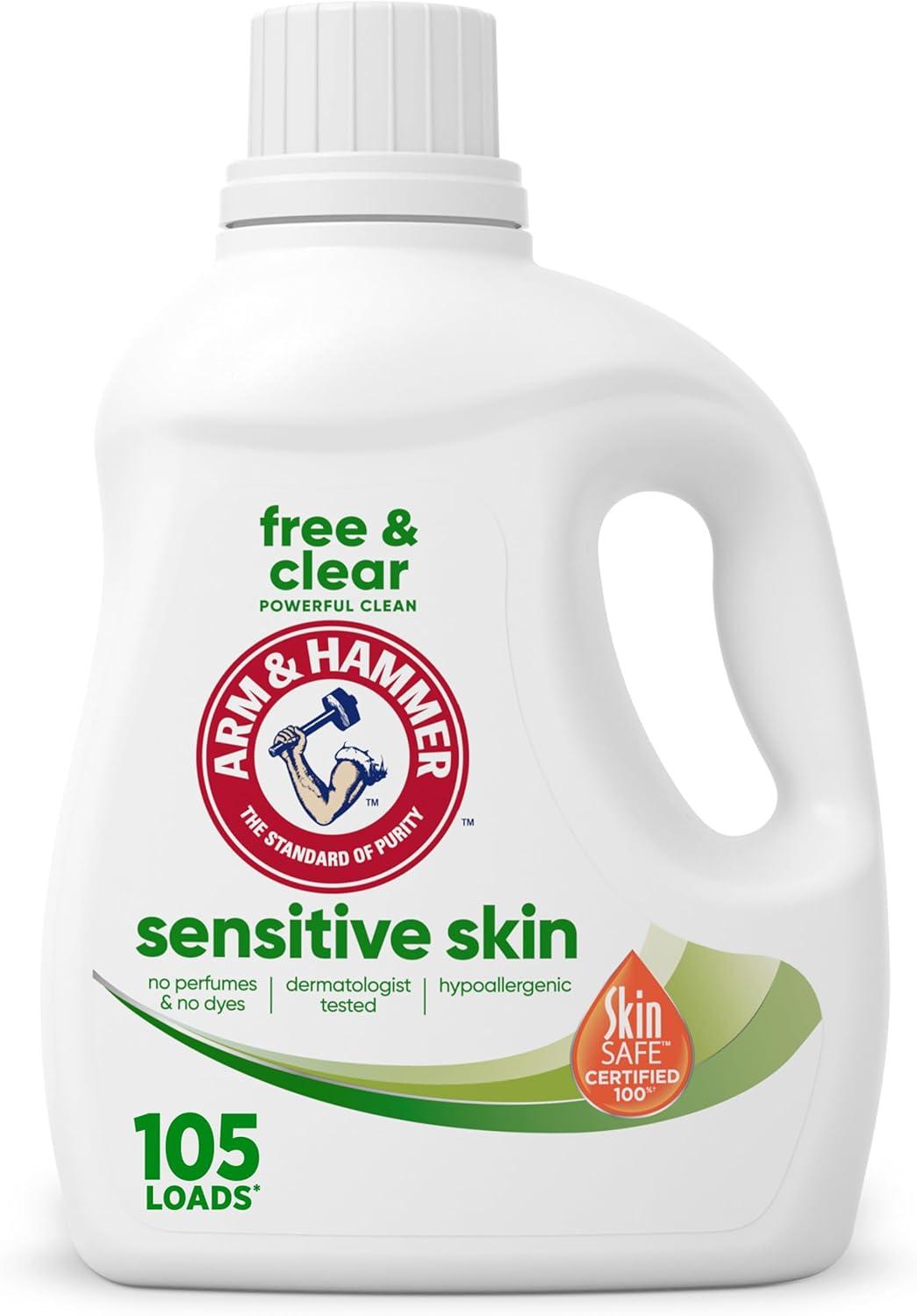 ARM & HAMMER Sensitive Skin vs. Free & Clear: Hypoallergenic Test... Plant-Based Showdown for Gentle Laundry