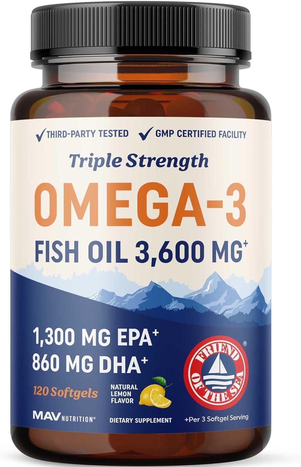 Triple Strength Fish Oil Tested: 2100mg Omega-3 vs Burpless 120 Softgels