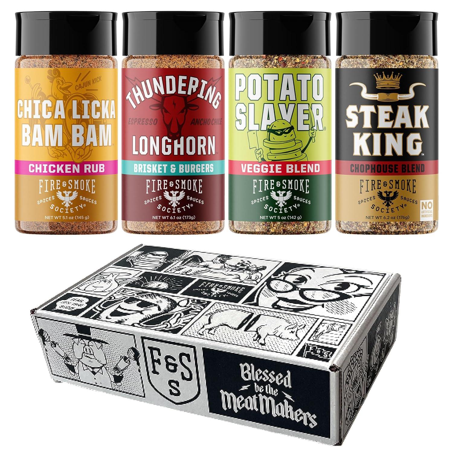 Fire & Smoke Society Seasoning Showdown: Smoky Rub, Herb Blend, Crispy Finish, Grill-Ready (Tested for Gifting & Cooking)