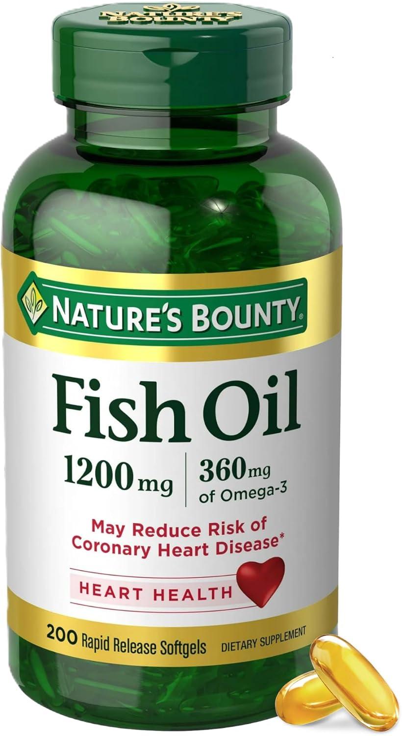 Nature's Bounty Fish Oil Showdown: 1200 Mg Tested, 200 Softgels, Surprising Heart Health
