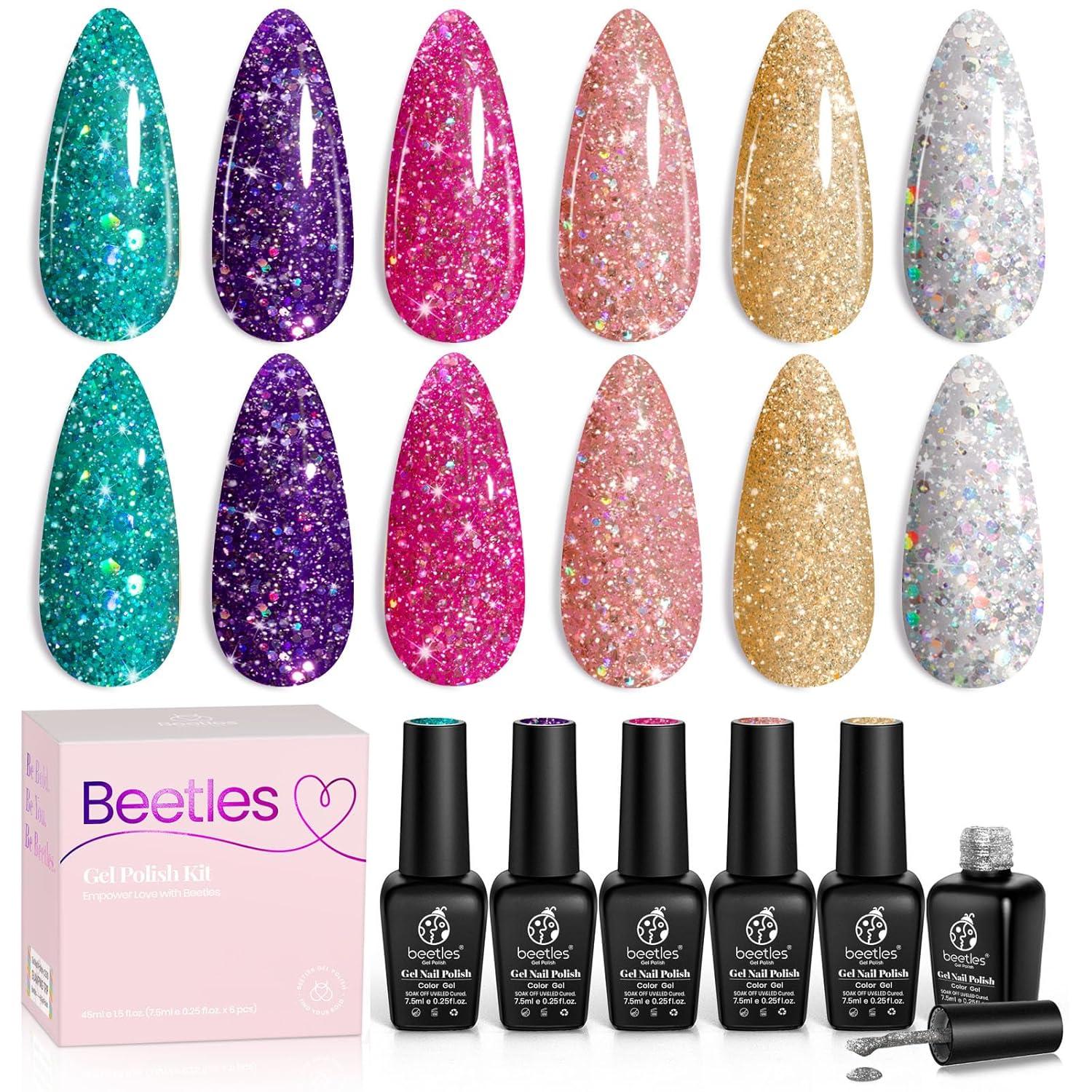 Versus: Glitter, 6-Pc Kit, Soak-Off UV Lamp, & Holiday Shimmer