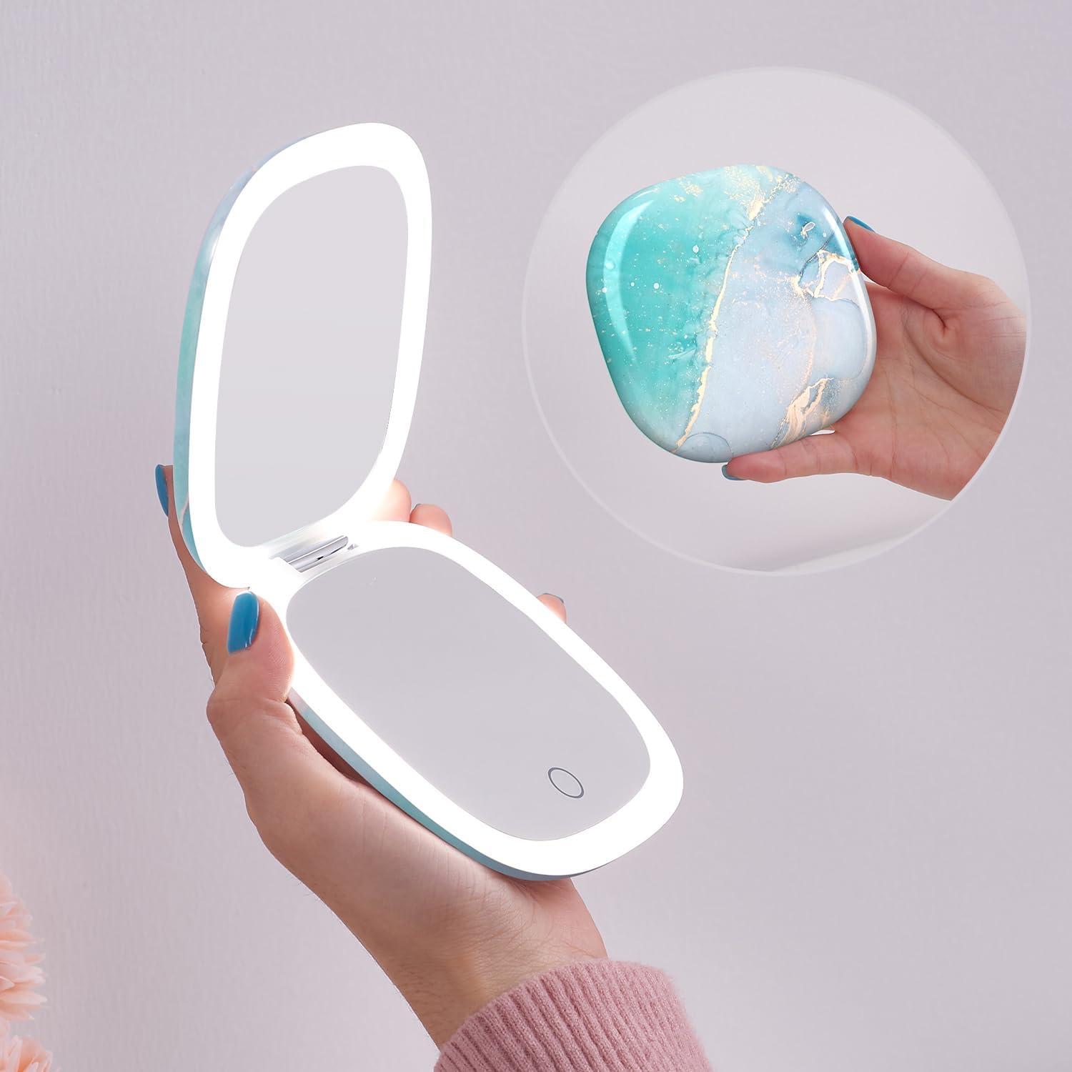 Portable 20X Makeup Mirror Showdown: 2000mAh Tested for Travel & 40H Use