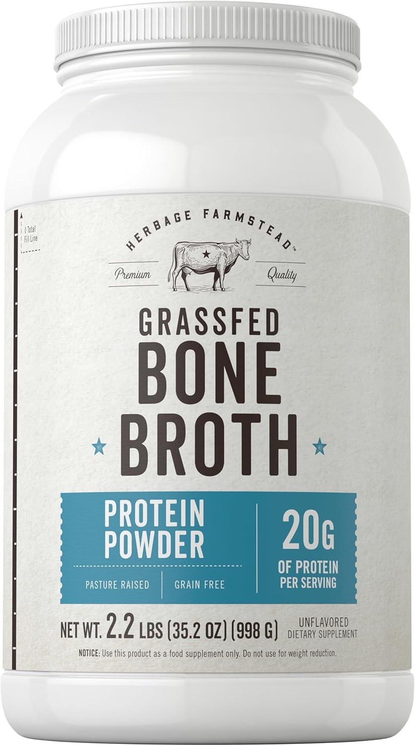 Carlyle Grass Fed Bone Broth Powder Showdown: Surprising 20g Protein, 2.2lb, Non-GMO & Gluten-Free... Pasture-Raised?
