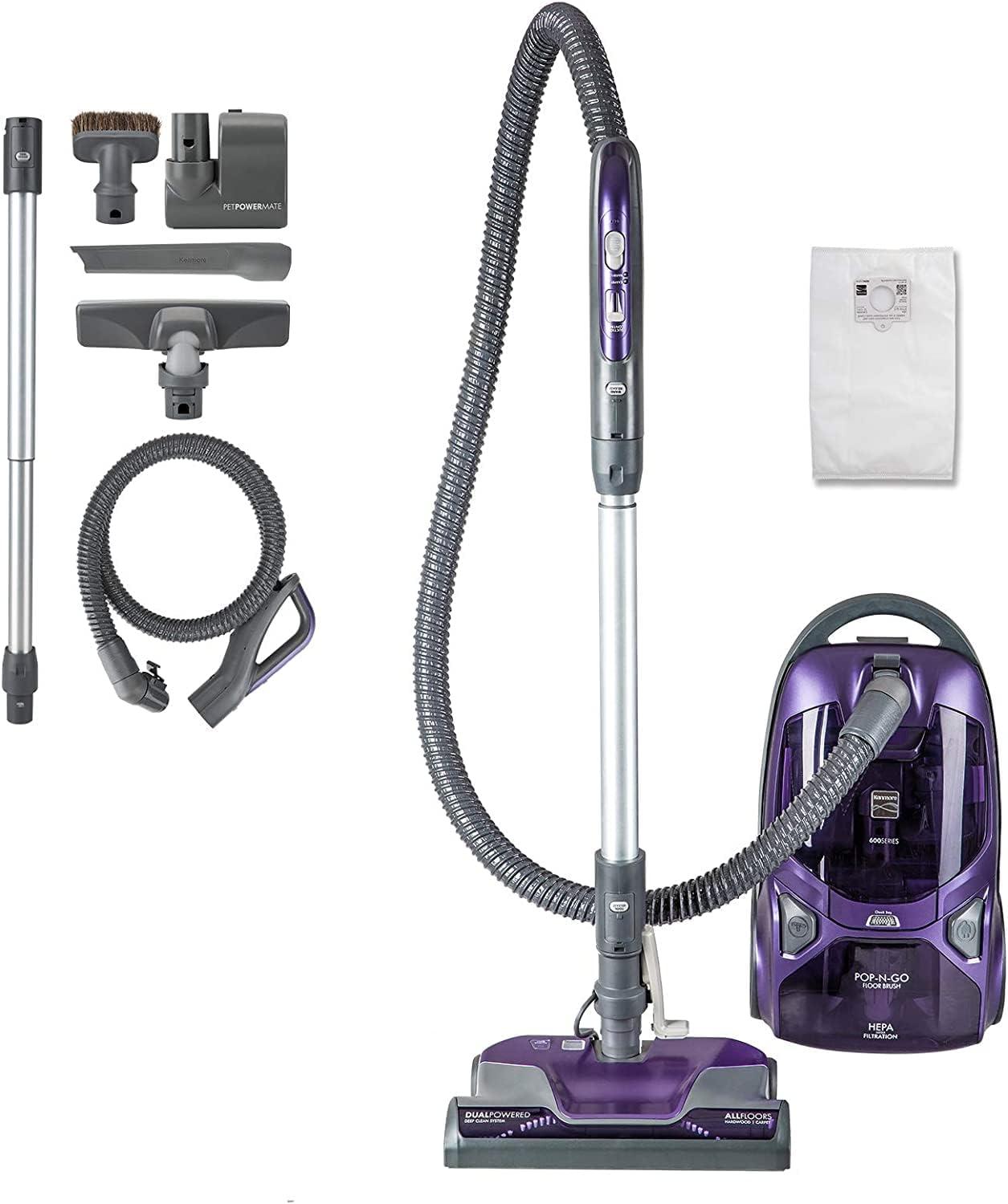 Kenmore 600 Series Pet Vacuum Showdown: Pop-N-Go Brush, 2 Motors... Surprising Pet Hair Efficiency Tested
