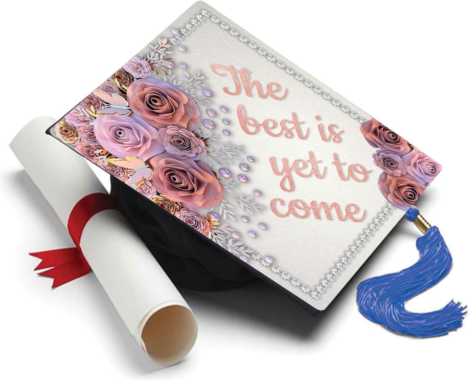 Best is Yet to Come Grad Cap Topper: Surprising... Design vs. Standard Hats