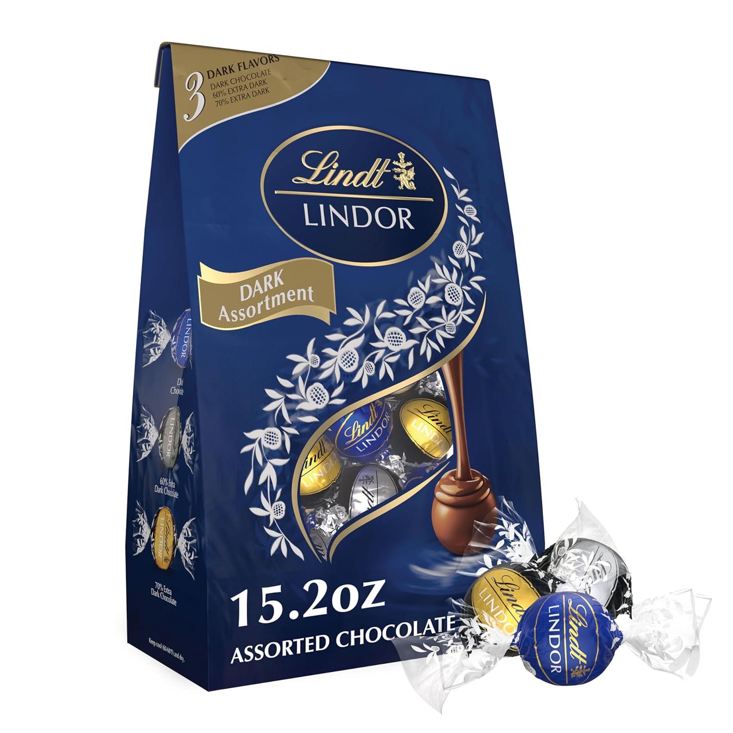 Best Dark Chocolate - Lindt LINDOR Assorted Truffles, Smooth Melting Centers, 15.2 oz Bag Review