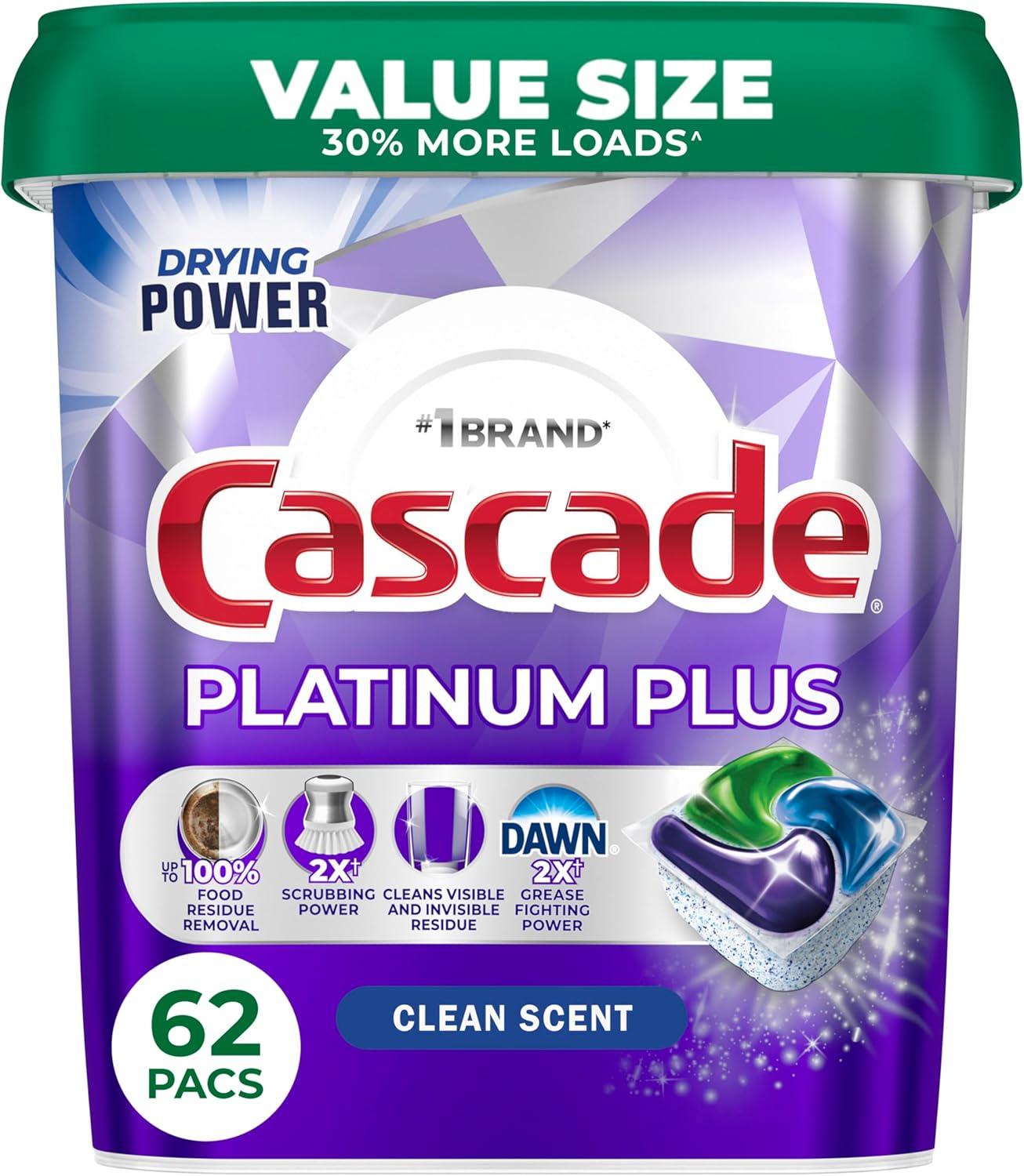 Best Dishwasher Detergent - Cascade Platinum Plus 62 Count Review