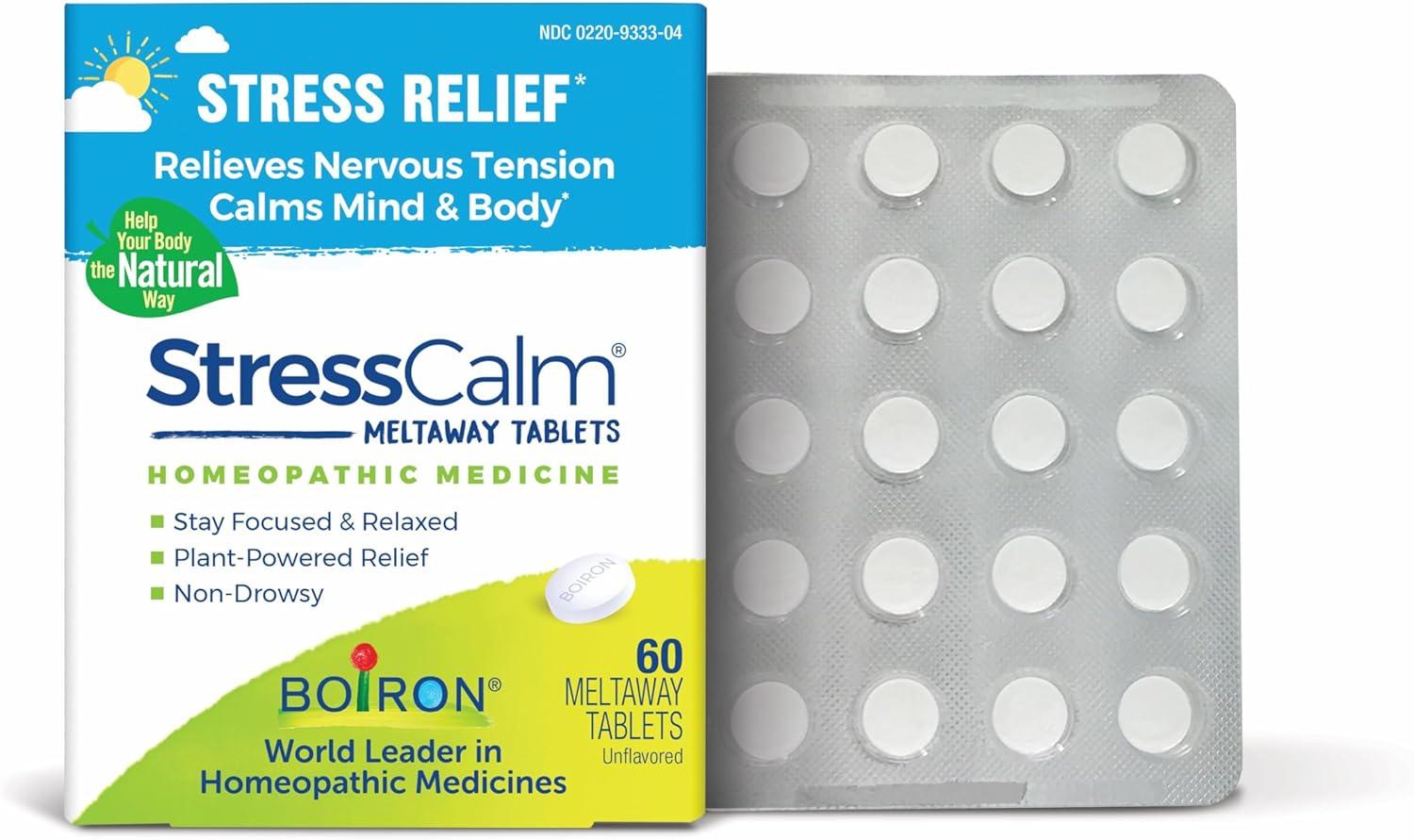 Best Stress Relief - Boiron StressCalm Tablets for Relief of Stress, Anxiousness, Nervousness, Irritability, and Fatigue - 60 Count