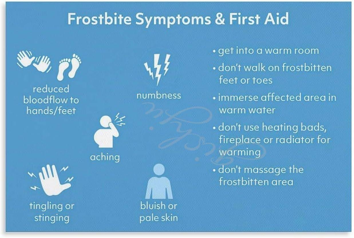 Best Home Decor - First Aid for Frostbite Poster - Guide for Preventing Frostbite (1) Canvas Painting Review