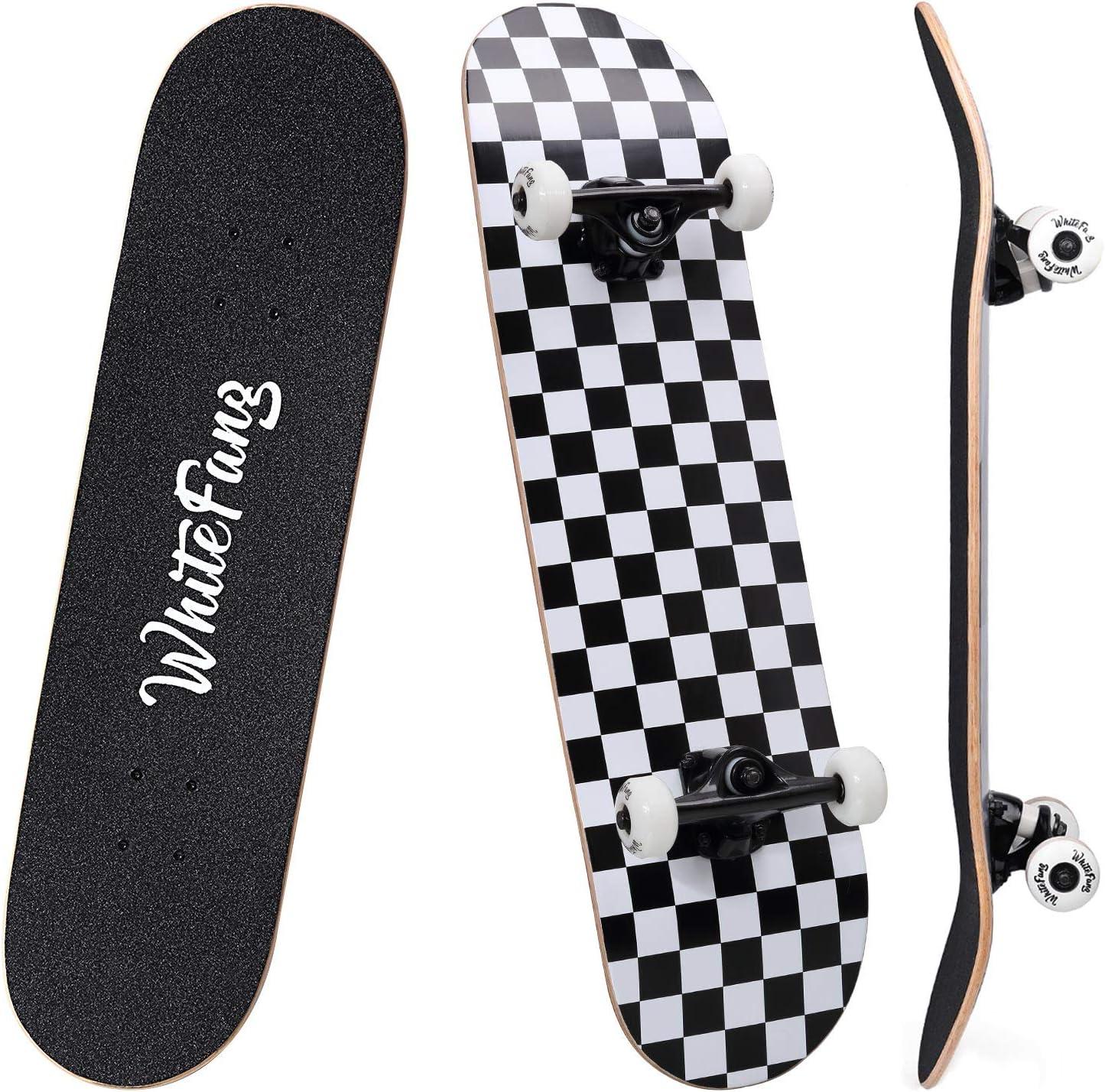 Best Skateboard for Beginners - WhiteFang Complete 31 x 7.88 Concave Deck Review