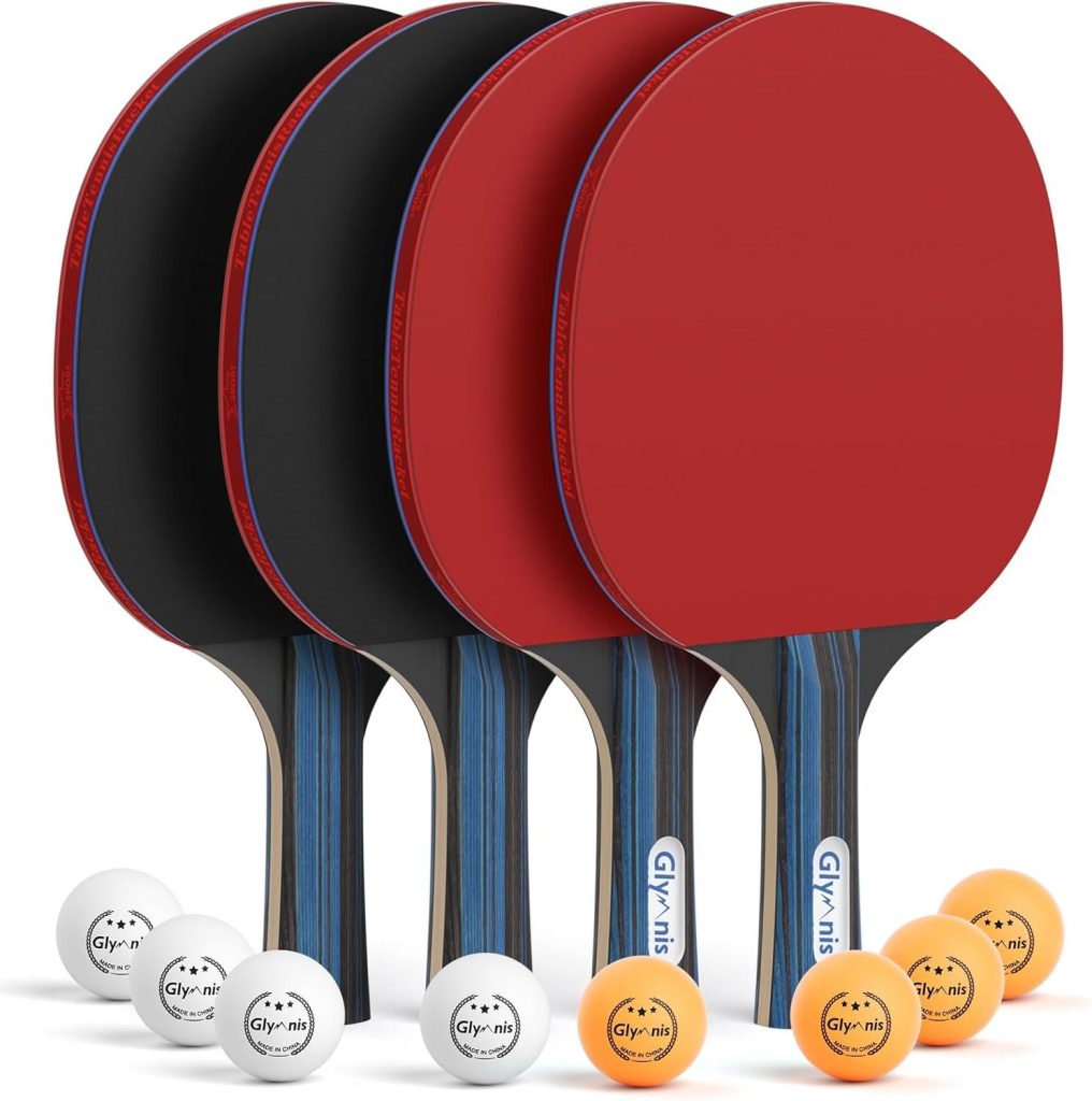 Best Ping Pong Paddle Set – Glymnis Table Tennis Rackets Review
