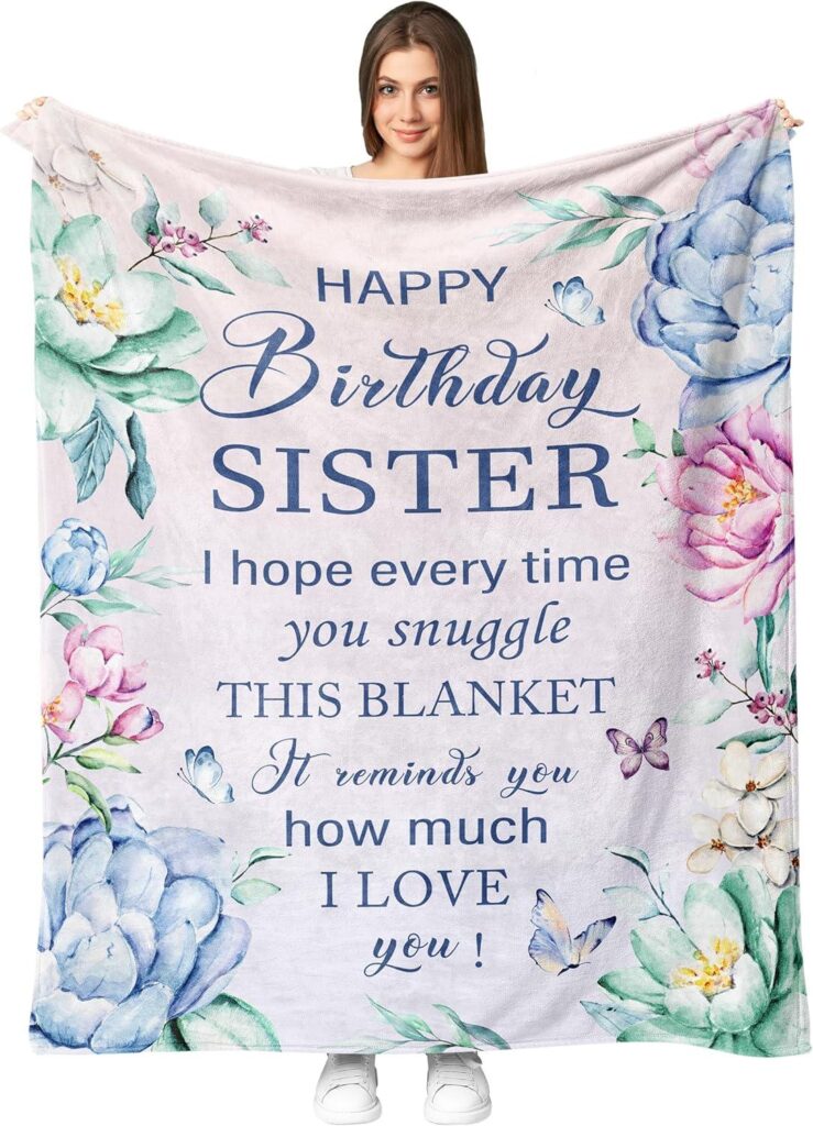 Best Throw Blanket – Sister Birthday Gifts – Happy Birthday Gift for Sister from Brother Review