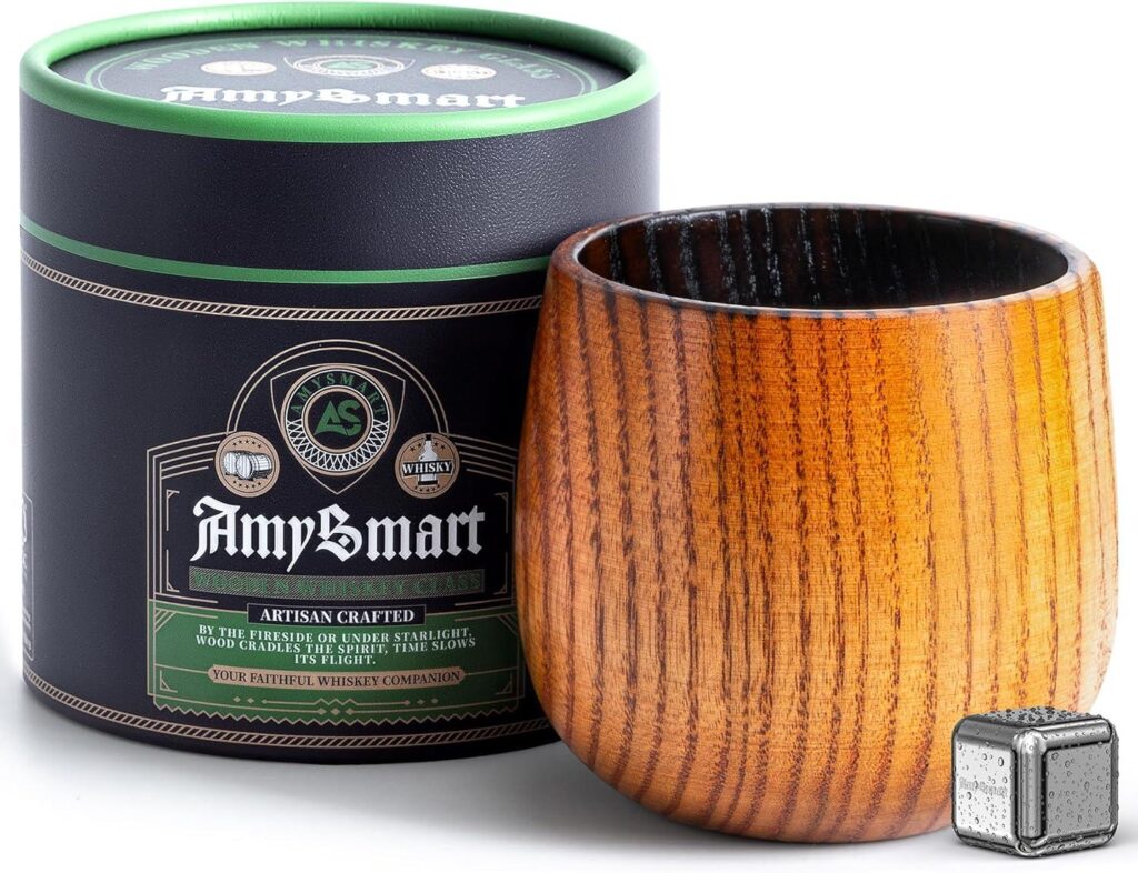 Best Whiskey Glass – Handcrafted Wooden Whiskey Glass with Gift Tube Review