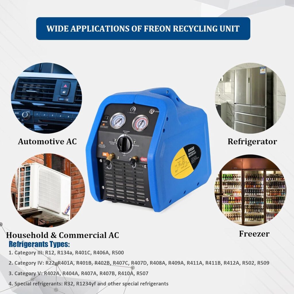 Best Refrigerant Recovery Machine – 1HP R1234YF R32 Review