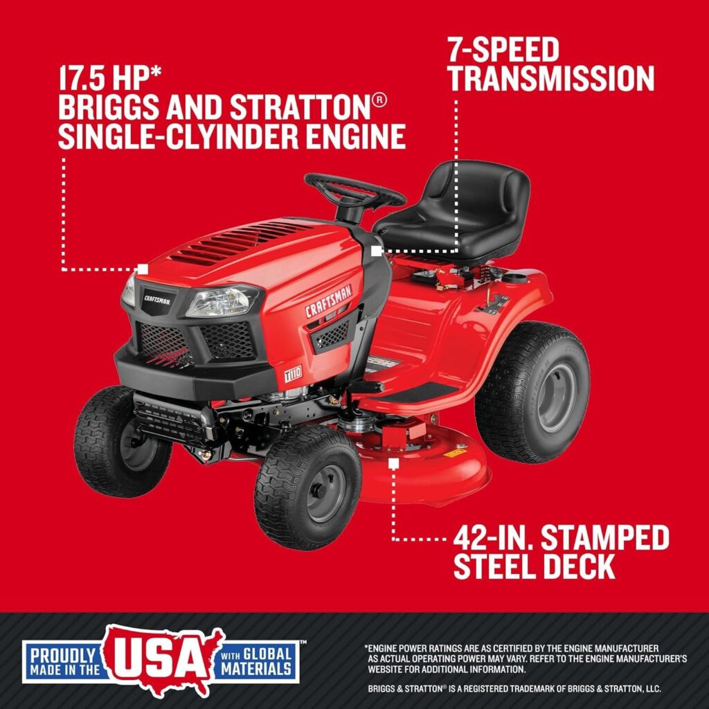 Best Gas Lawn Tractor – CRAFTSMAN 42″ Riding Mower Review