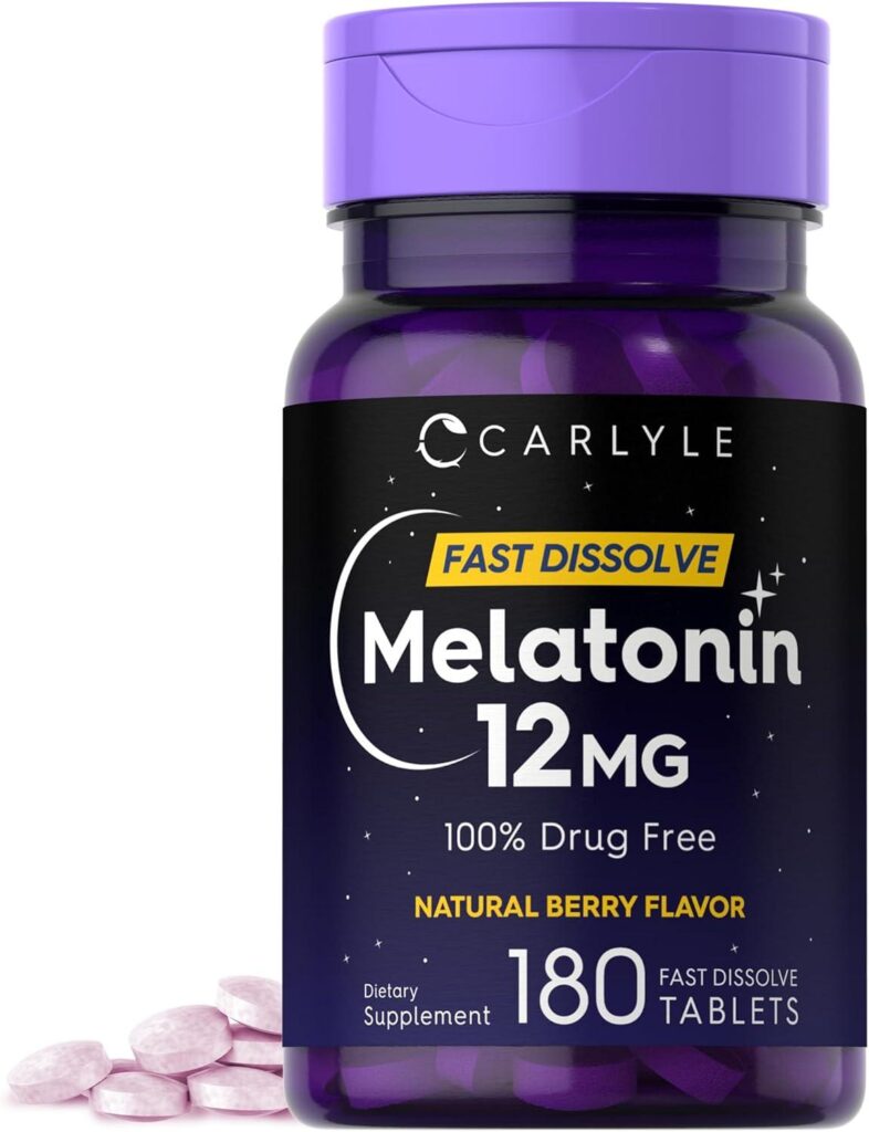 Best Sleep Aid – Carlyle Melatonin 12 mg Fast Dissolve Tablets Review