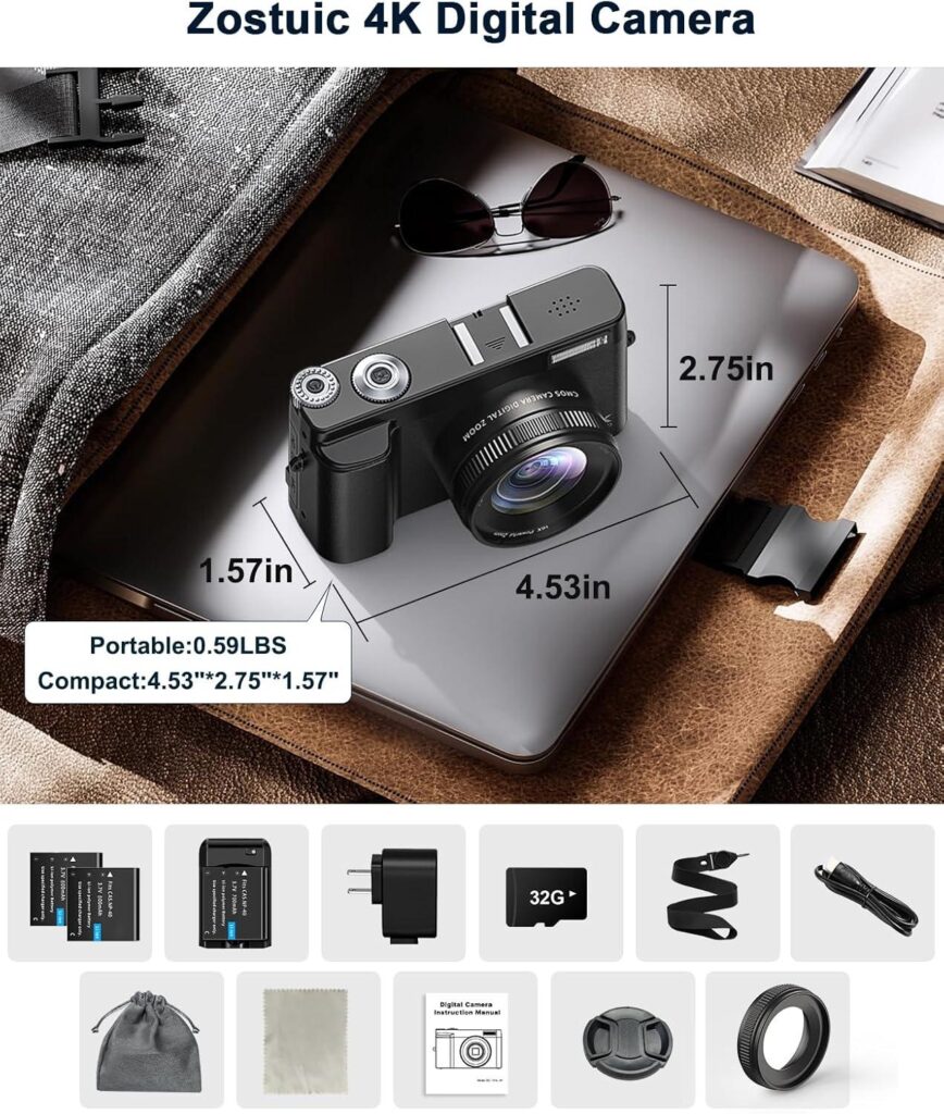Best Digital Camera – 4K Vlogging Camera with 48MP & 180° Flip Screen