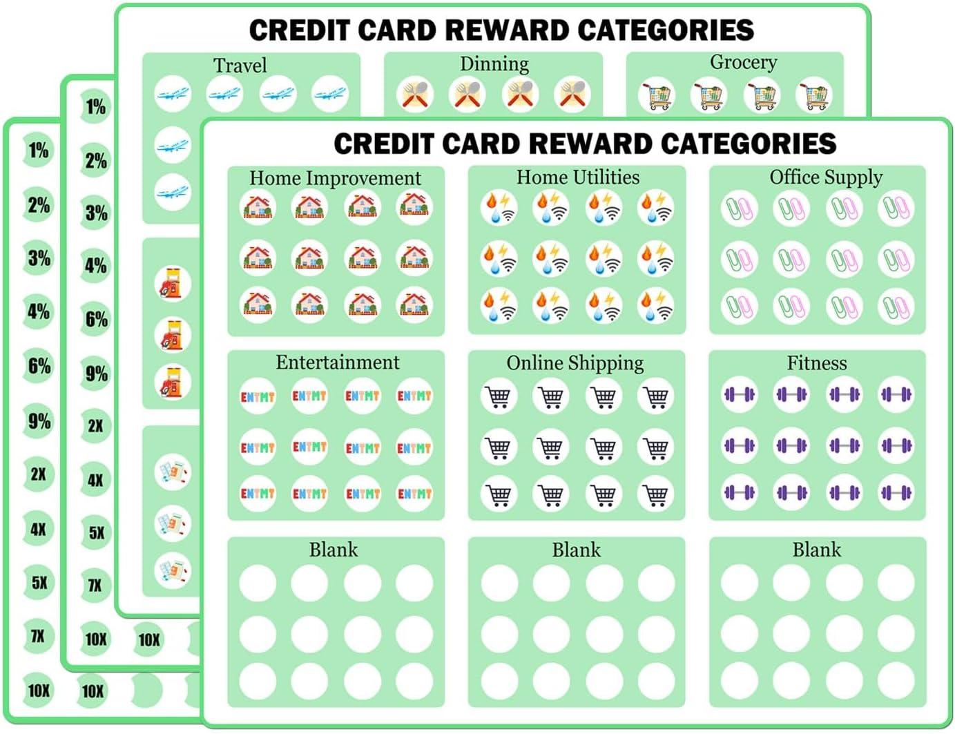 Tested: 502 Pcs Credit Card Stickers with Reward Themes vs Digital Real ...