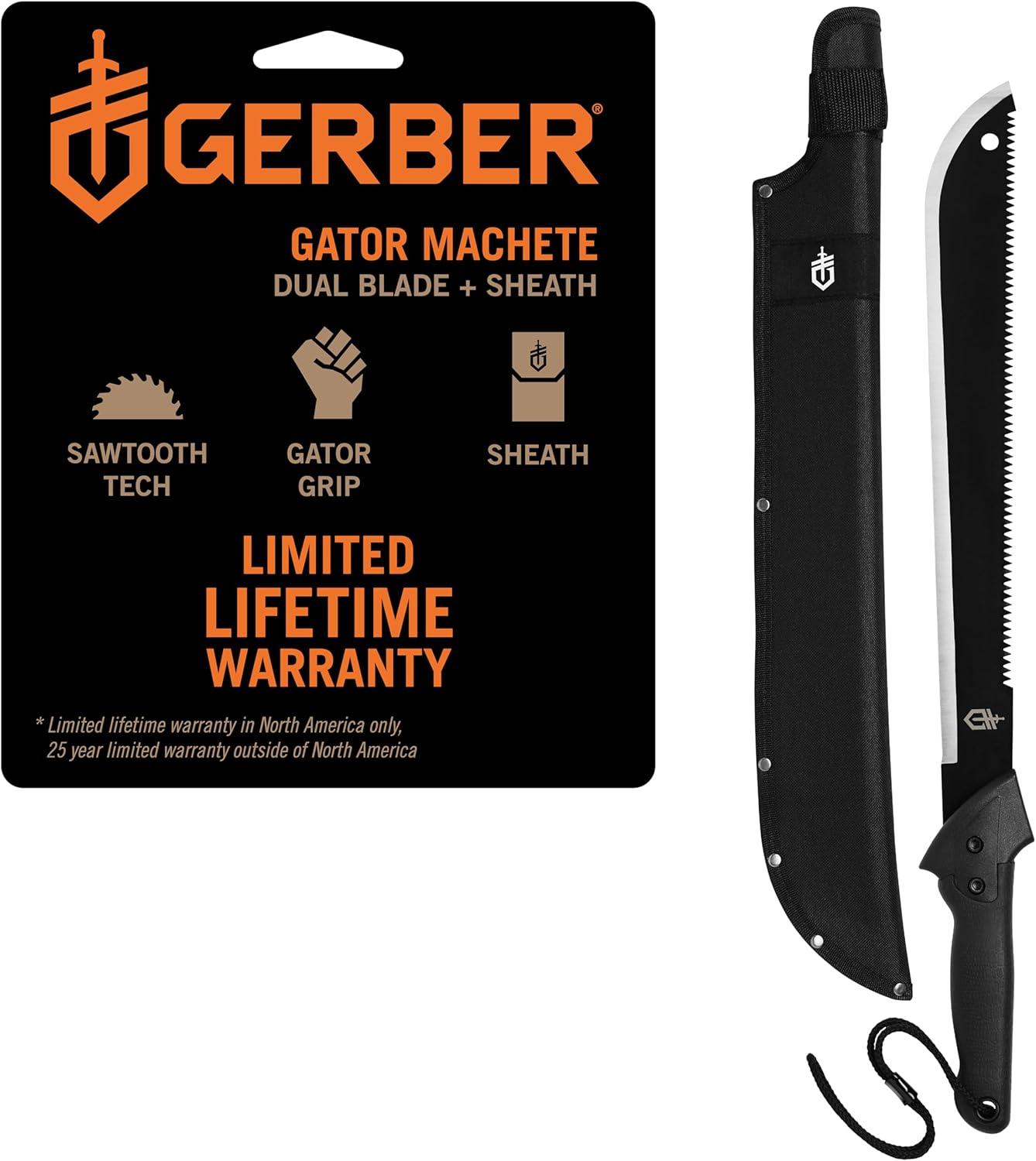 Best Survival Tool - Gerber Gear Gator Machete 25" with Plain Edge Blade and Saw Review