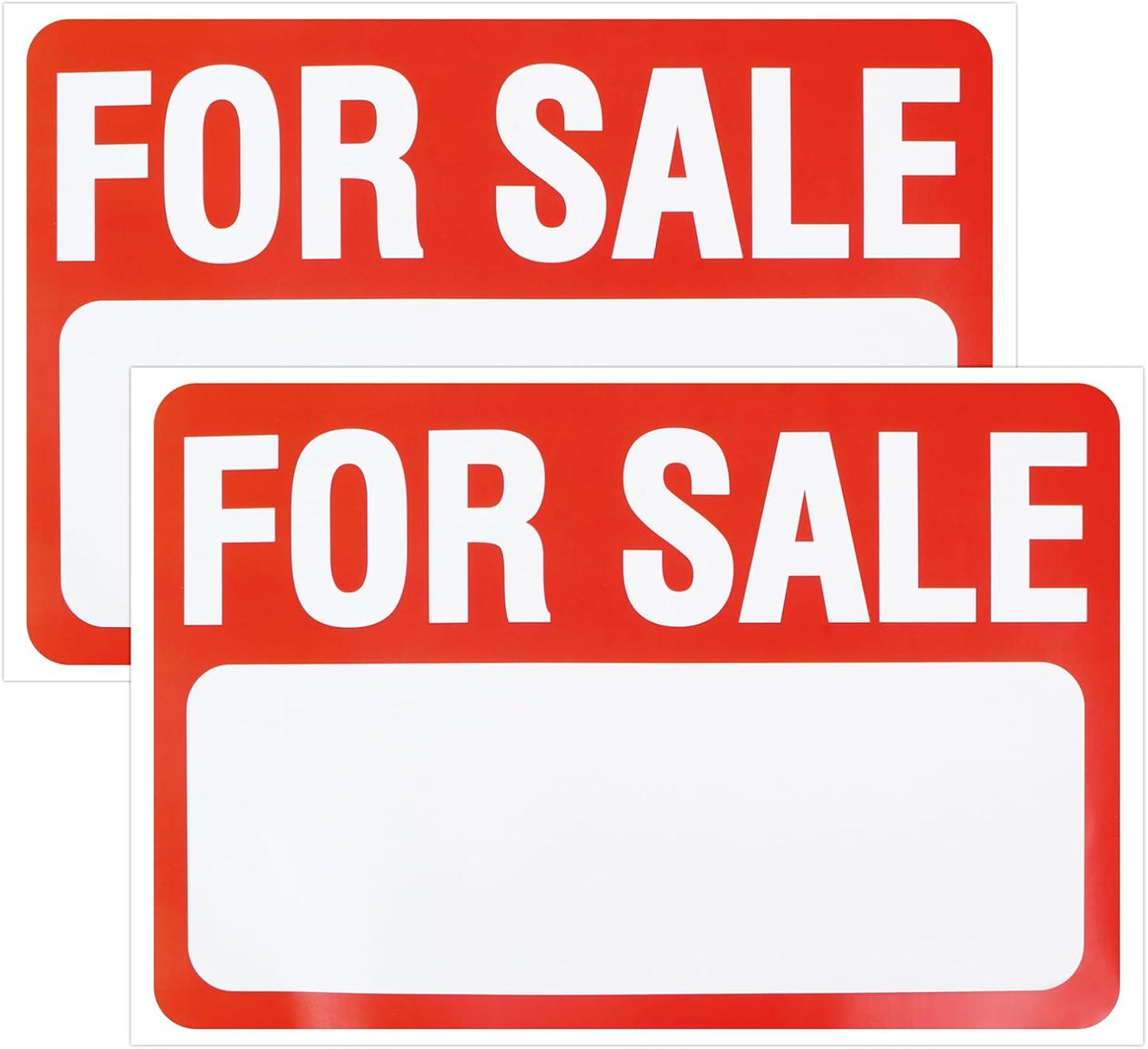 Best Garage Sale Sign - 2pcs 12"x9" Vinyl Decal for Vehicles Yard Use