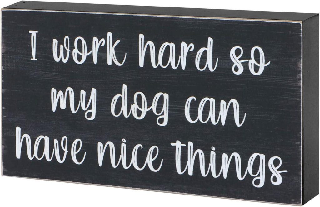 Best Desk Decor – Esur Funny Home Office Sign for Dog Lovers Review