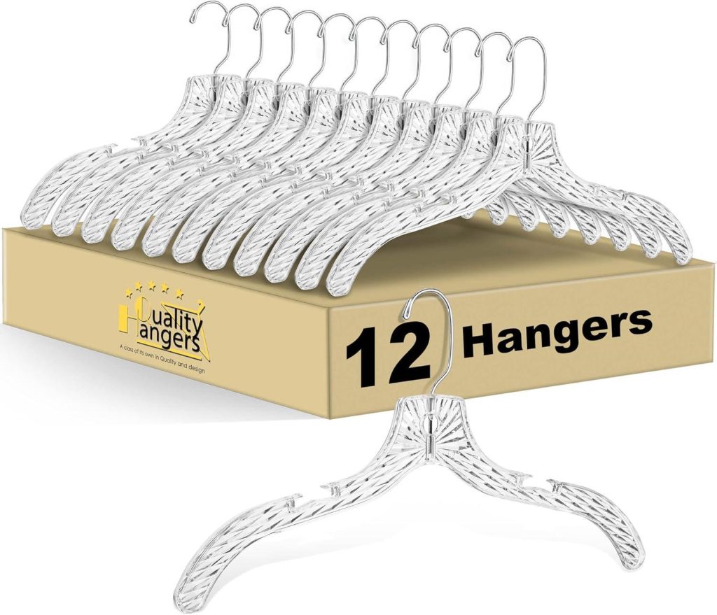 Best Closet Organizers – Quality Clear Plastic Hangers 12 Pack Review
