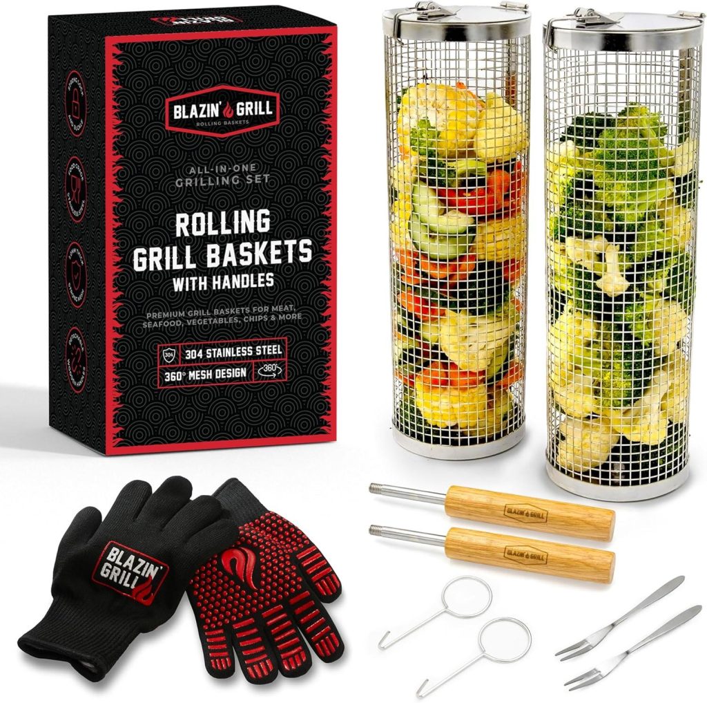 Best Outdoor Grill Accessories – Blazin’ Grill Rolling Basket Review