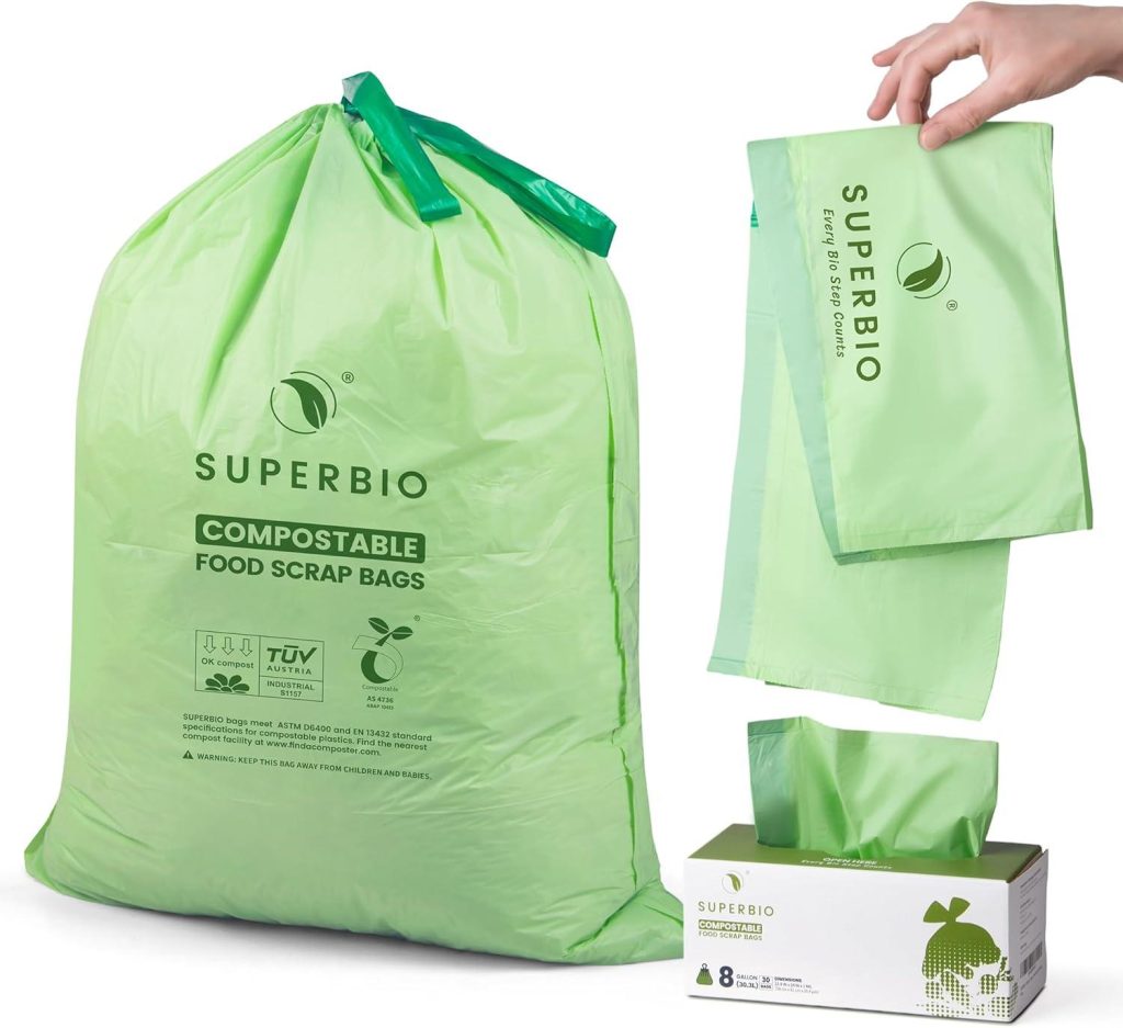 Best Home & Kitchen – SUPERBIO 8 Gallon Compostable Drawstring Bags Review