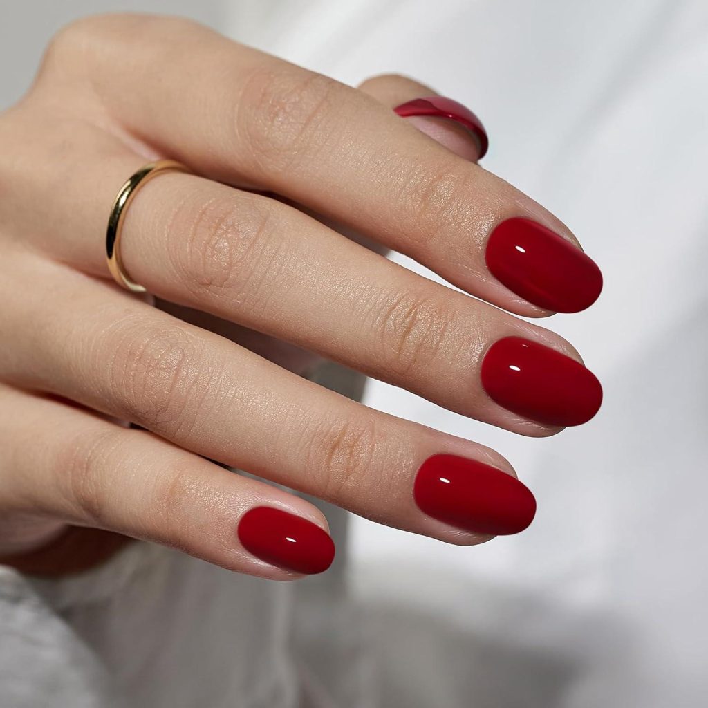 Best Press On Nails – BTArtbox Valentine’s Red Short Oval Review