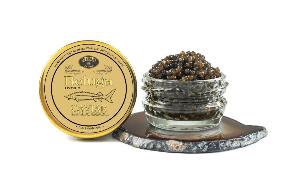Best Caviar – OVERNIGHT SHIPPING – OLMA Beluga Hybrid Black Caviar – Rated Top Caviar in the World – 1 oz / 28 g Review