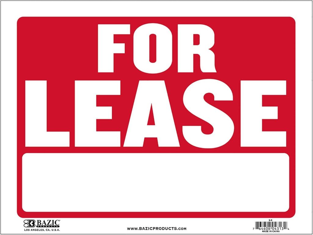 Best Signage – BAZIC Products For Lease Sign 9″X12″ Review