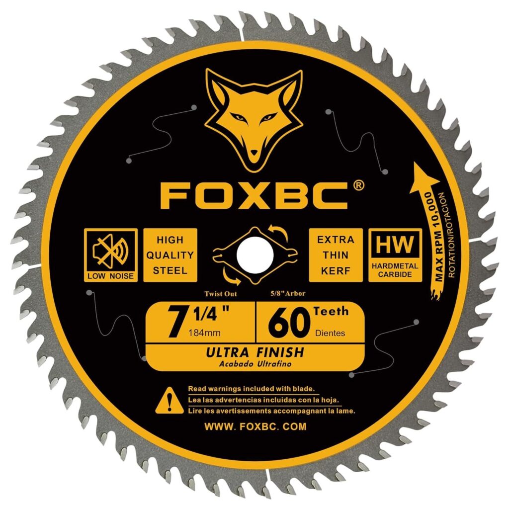 Best Circular Saw Blade – FOXBC 7-1/4″ Ultra Fine Finish 60-Tooth Review