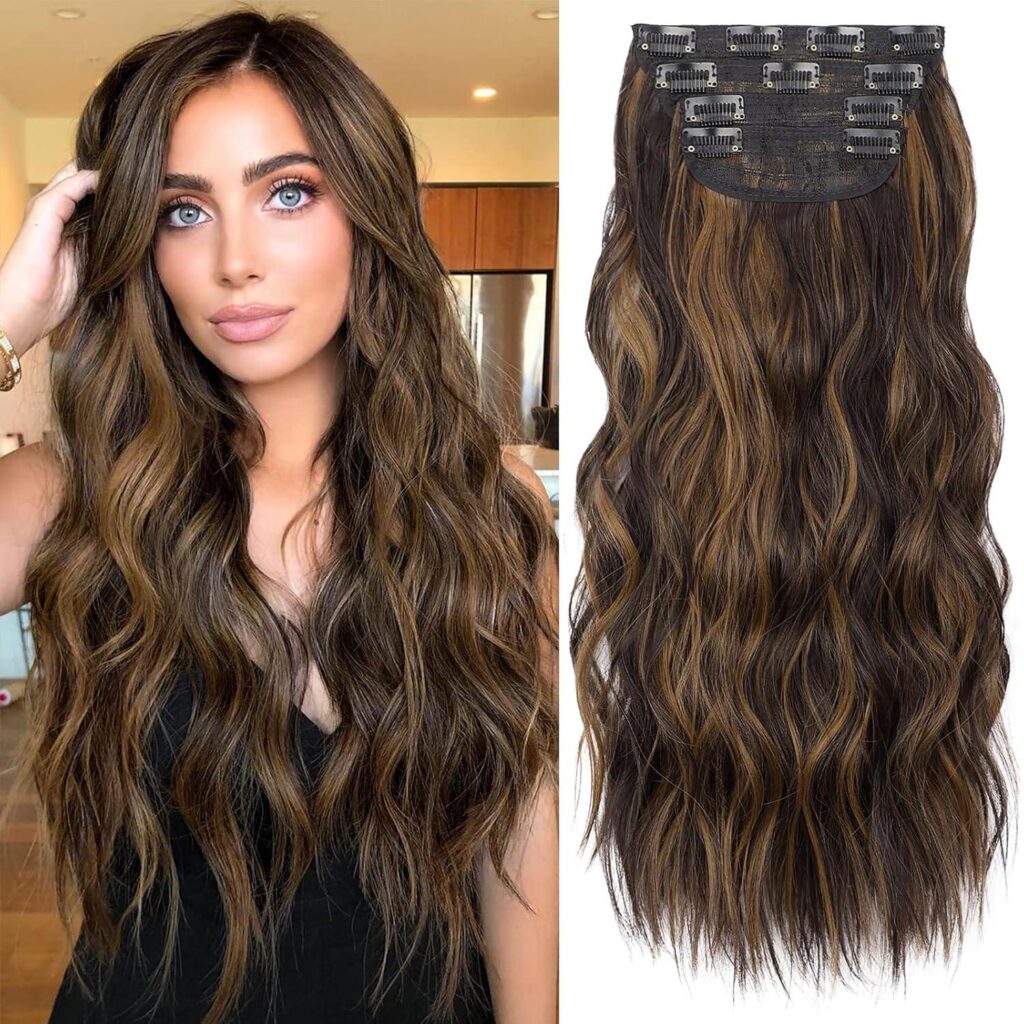 Best Hair Extensions – KooKaStyle Clip in Long Wavy Synthetic Hair Review