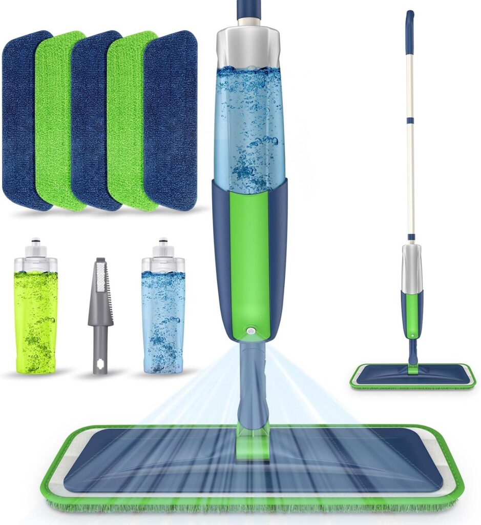 Best Home & Kitchen – Spray Wet Mops for Hardwood Floor Cleaning: MEXERRIS Mop with 5 Pads & 2 Bottles Review