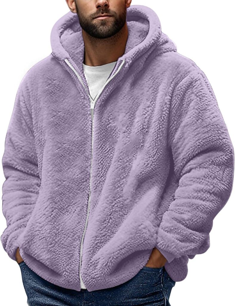 Best Casual Jacket – Muscularfit Mens Fuzzy Sherpa Full-Zip Review