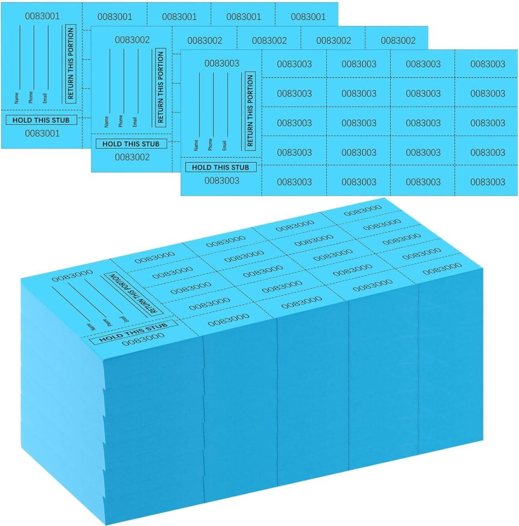 Best Raffle Tickets – Kosiz 1000 Sheet 20 Bid Raffle Tickets Review