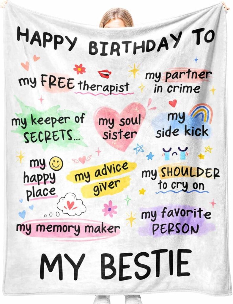 Best Blanket – Best Friend Bestie Birthday Gifts for Women, Soft Flannel Blanket, Friend Birthday Gifts for Women Friendship Review