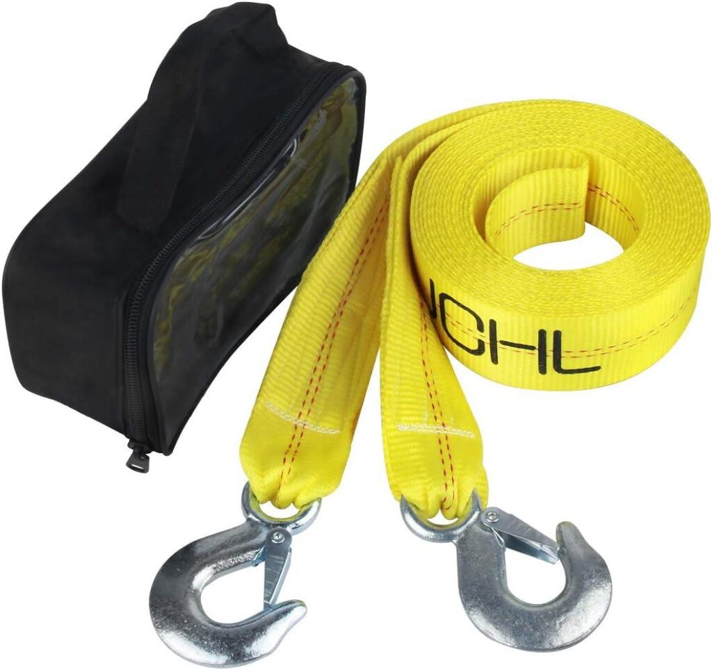 Best Tow Strap – Nylon Tow Strap with Hooks 2″x20′ 20,000 lbs Review