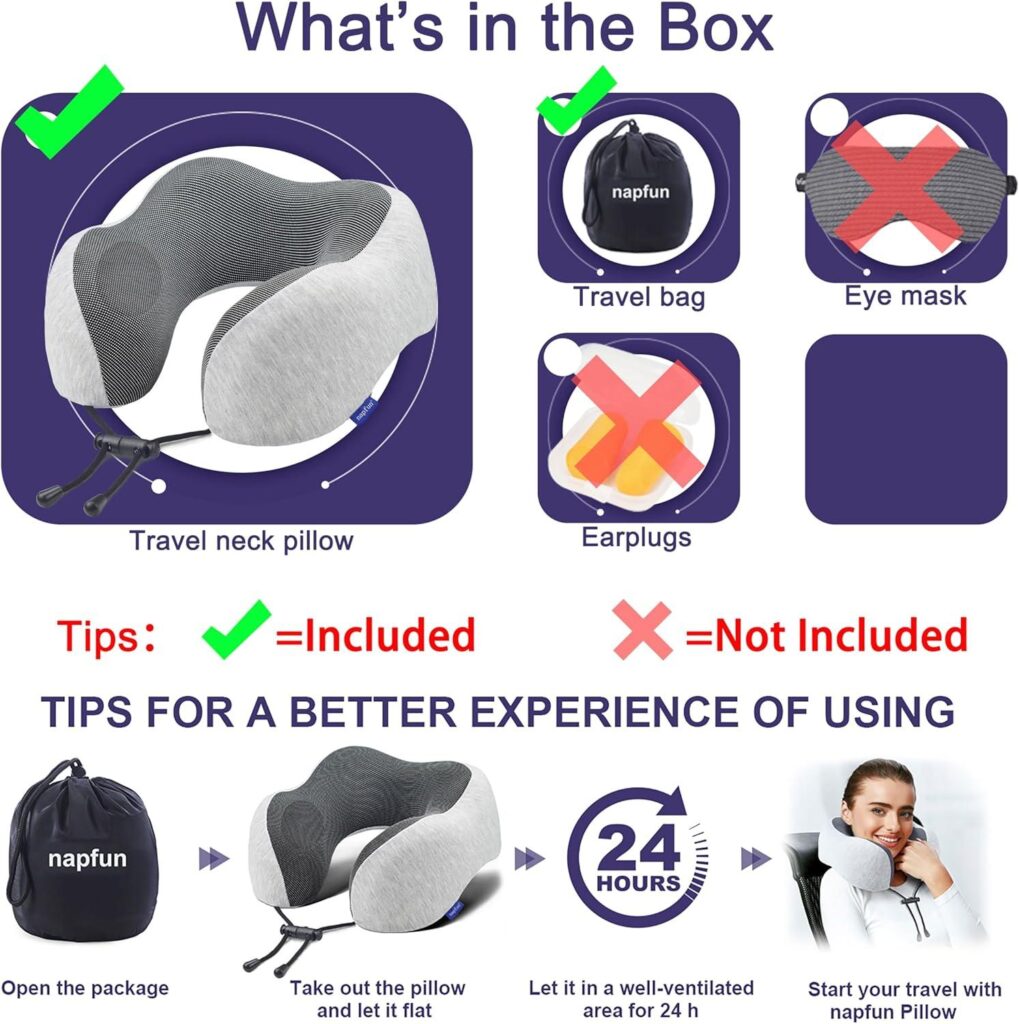 Best Travel Neck Pillow – napfun Neck Pillow for Traveling Review