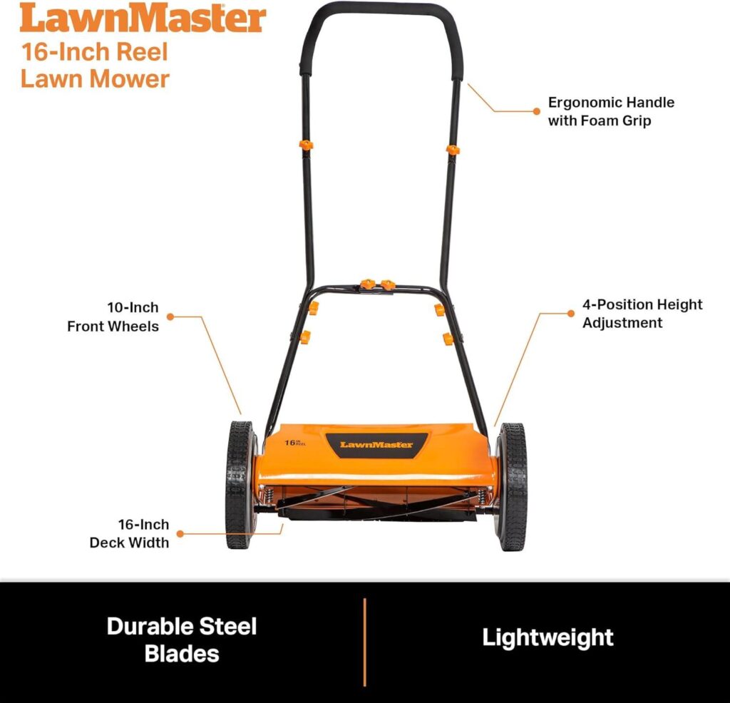 Best Push Reel Mower – LawnMaster LMRM1602 16-Inch Review