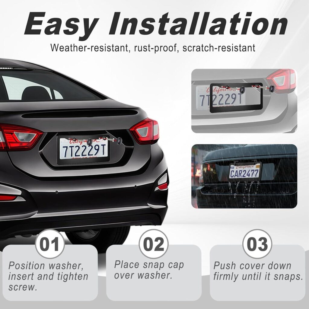 Best Automotive – 2 Pack Matte Black License Plate Frames Review